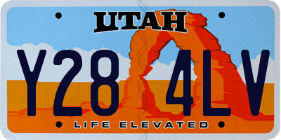 UT license plate Y284LV