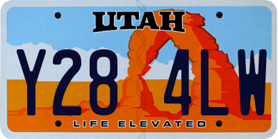 UT license plate Y284LW