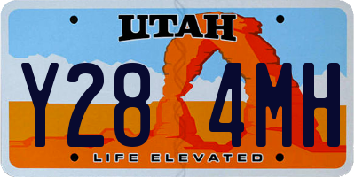 UT license plate Y284MH