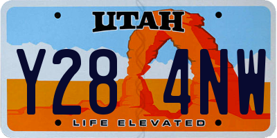 UT license plate Y284NW