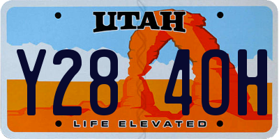 UT license plate Y284OH