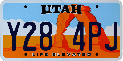 UT license plate Y284PJ