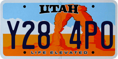 UT license plate Y284PO