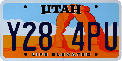 UT license plate Y284PU