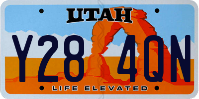 UT license plate Y284QN