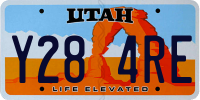UT license plate Y284RE