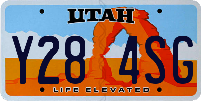 UT license plate Y284SG