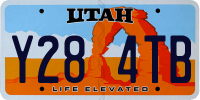 UT license plate Y284TB
