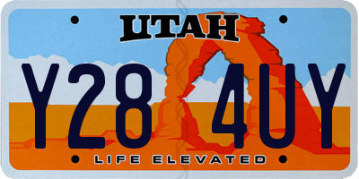UT license plate Y284UY