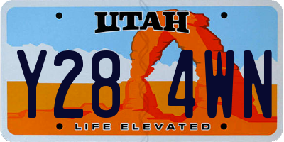 UT license plate Y284WN