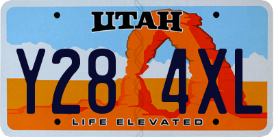 UT license plate Y284XL