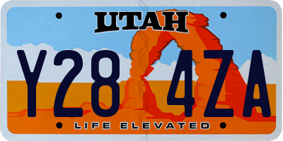 UT license plate Y284ZA