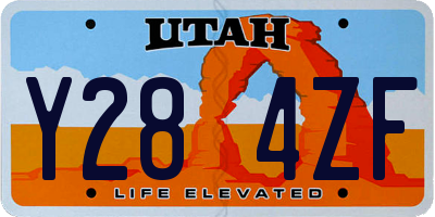 UT license plate Y284ZF
