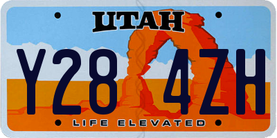 UT license plate Y284ZH