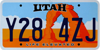 UT license plate Y284ZJ