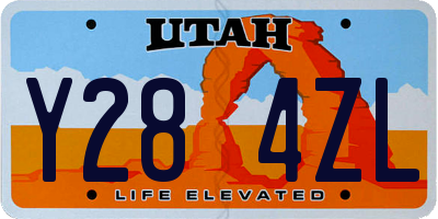UT license plate Y284ZL
