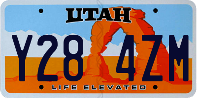 UT license plate Y284ZM