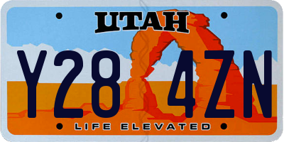 UT license plate Y284ZN