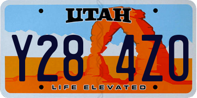 UT license plate Y284ZO