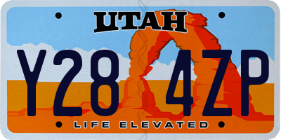 UT license plate Y284ZP