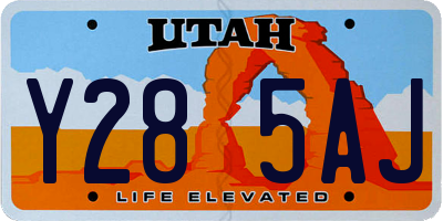 UT license plate Y285AJ