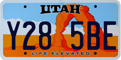 UT license plate Y285BE