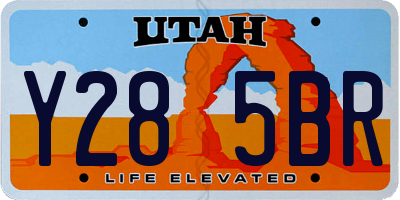 UT license plate Y285BR