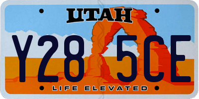 UT license plate Y285CE