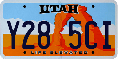 UT license plate Y285CI