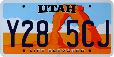 UT license plate Y285CJ
