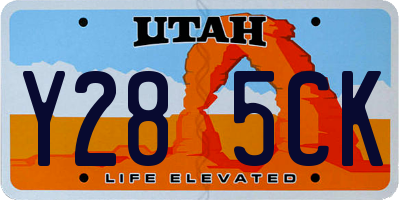 UT license plate Y285CK