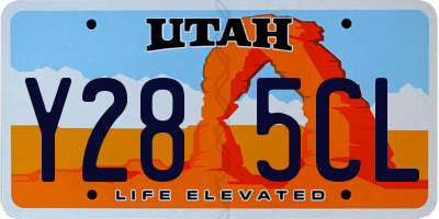 UT license plate Y285CL