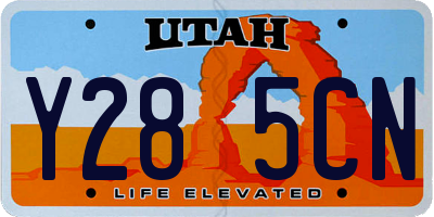 UT license plate Y285CN