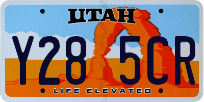 UT license plate Y285CR