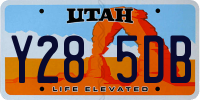 UT license plate Y285DB