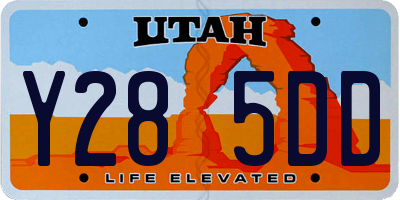 UT license plate Y285DD