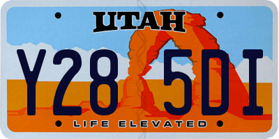 UT license plate Y285DI
