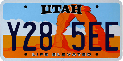 UT license plate Y285EE