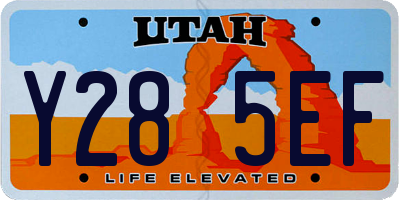 UT license plate Y285EF