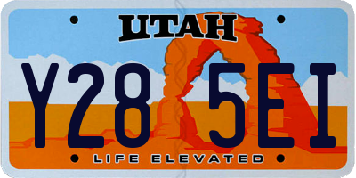 UT license plate Y285EI