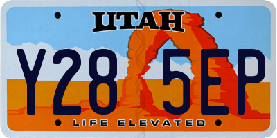 UT license plate Y285EP