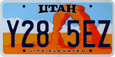 UT license plate Y285EZ