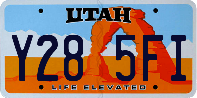 UT license plate Y285FI
