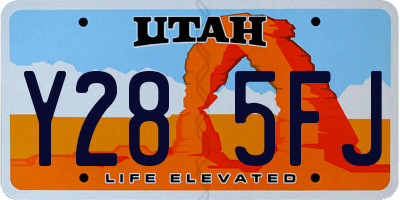 UT license plate Y285FJ
