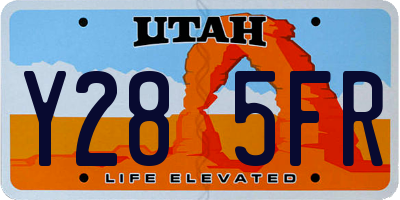 UT license plate Y285FR