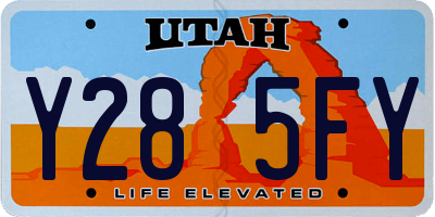 UT license plate Y285FY