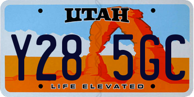 UT license plate Y285GC