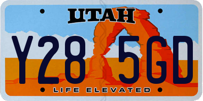 UT license plate Y285GD