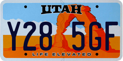 UT license plate Y285GF