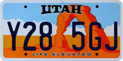 UT license plate Y285GJ